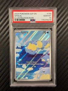 Pokemon 2024 Spheal 199/191 Illustration Rare Surging Sparks GEM MINT PSA 10 - Picture 1 of 2