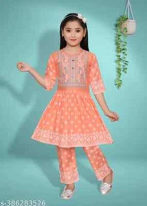 Girls Printed Naira sets girls clothing set girls summer wear Free shipping - Picture 1 of 6