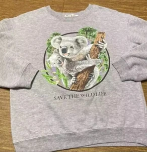 Vintage Wound Up Size XL Save the Wildlife Koalas Themed Graphic Sweatshirt - Picture 1 of 1