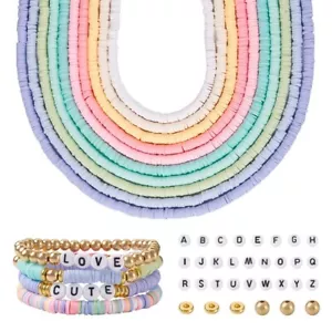 1 Box Handmade Polymer Clay Disc Acrylic Letter DIY Beads Jewelry Making Finding - Bild 1 von 13