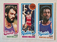 1980/81 Basketball Cards Rich Kelly Moses Malone Winford Boynes