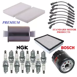 Tune Up Kit Filters Wire Plugs Fit GMC YUKON V8;4.8L;5.3L 2000-2002 (ROUND COIL) - Picture 1 of 1