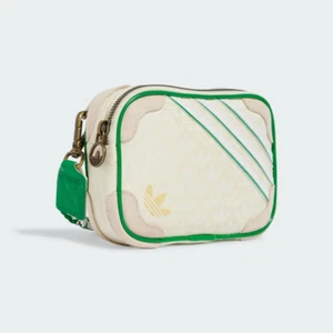 adidas Originals Women Trefoil Monogram Jacquard Suede Mini Airliner Bag IS3007 - Picture 1 of 9