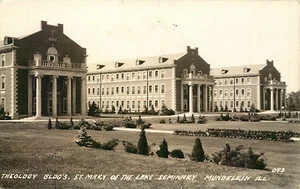 ST MARY'S OF THE LAKE SEMINARY, MUNDELEIN, ILLINOIS, RPPC, VINTAGE POSTCARD - Picture 1 of 2