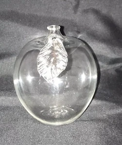 Lampada ad olio a forma di mela in vetro trasparente soffiato a mano - Foto 1 di 2