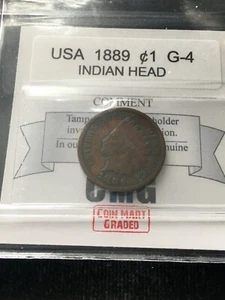 1889 USA, Indian Head, Small Cent; - Picture 1 of 9