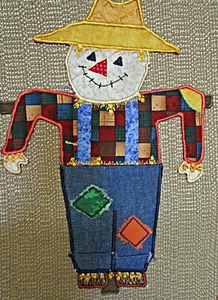 wall hanging,wall banner,tapestry, scarecrow, fall decor,patchwork scarecrow - Picture 1 of 5