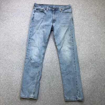 Pantalones de mezclilla Levi's 511 para hombre 33x32 azul calce ajustado recto lavado claro ropa de trabajo Foto 1 de 4