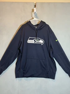 Men’s NFL Team Apparel Seattle Seahawks Pullover Sz XXL Blue Green Shirt Hoodie - Picture 1 of 9