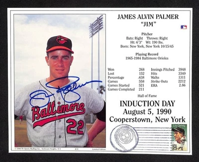 Jim Palmer Baltimore Orioles Autographed Signed Auto 8x10 Photo JSA COA - Image 1 of 2