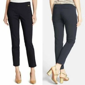 Tory Burch Pants Womens 6 Callie Skinny Mid Rise Side Zipper Black - Picture 1 of 8