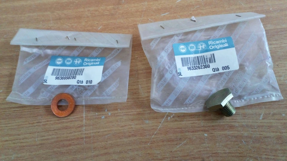 Tampa de Drenagem do Cárter de Óleo & Arruela para Fiat Scudo Ulysse Lancia Phedra Z OEM - Imagem 1 de 1