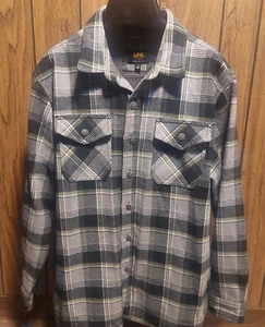 Lee flannel shirt jacket coat shacket XL black gray green - Bild 1 von 5