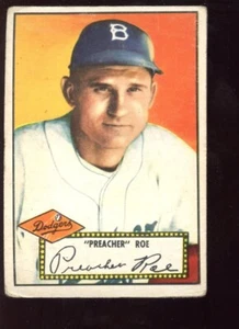 1952 Topps Baseball Card LOW #66 Preacher Roe NLC Brooklyn Dodgers Red Back - Picture 1 of 1