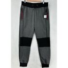 Steve’s Jeans Joggers Mens XL Gray Black Knee Patch Sweatpants Zip Pockets $68