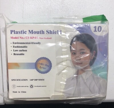 Transparent Clear Plastic Anti-fog Mouth Shield Great Restaurant,Hotel Wholesale - Image 1 of 3
