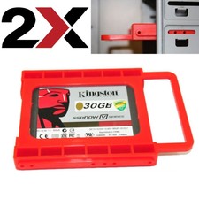 2X 2.5" to 3.5" SSD / HDD Screw-less Mounting Adapter Bracket Hard Drive Holder 
