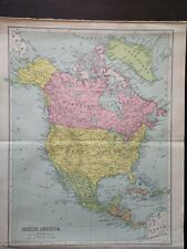 J. BARTHOLOMEW VINTAGE MAP-NORTH AMERICA- PUBL.W&R CHAMBERS LTD.-1924/1926