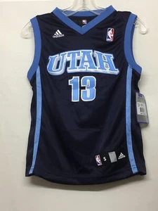 NBA Adidas Okur #13 Utah Youth Blue Black Jersey Size Medium         +A-16 - Picture 1 of 12