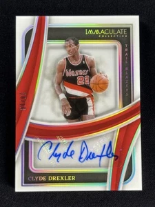 10/10 ≈1/1 2023-24 Immaculate Collection Clyde Drexler #SBS-CDP Signatures Auto - Picture 1 of 2