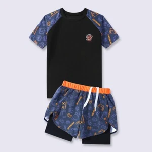 Swimming Suit for Men, Middle-aged and Young Children, Split Swimsuit Set - Picture 1 of 18