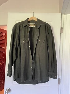 Field & Stream Shirt Mens XL Flannel Heavy Green Lumberjack Outdoor Flaw! - Imagen 1 de 6