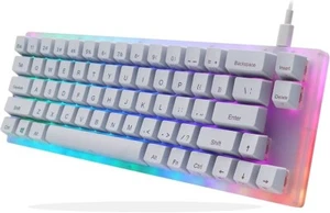 Womier K66 65 Mechanical Keyboard Hot Swappable Wired RGB Backlit Gateron Yellow - Picture 1 of 2
