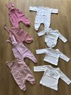 Bekleidungspaket baby mädchen 50 56 Strampler Bodys Shirts Pyjama Rosa Einteiler