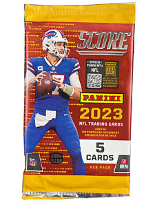 Panini Score Football 2023 NFL Trading Cards Football 5 Cards Pack