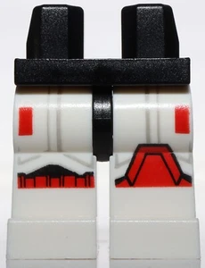 Lego Star Wars Black Hips White Legs Stormtrooper Black Gray Red Shock - Picture 1 of 1