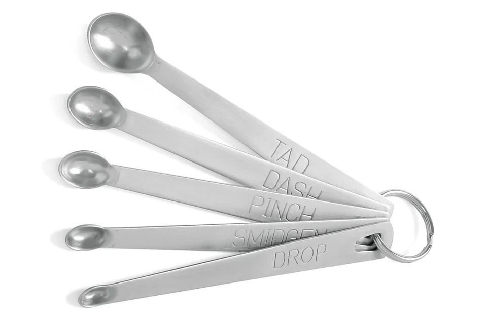Norpro Measuring Spoons Stainless Steel Mini 5 PC Dash Pinch Smidgen (3-pack)