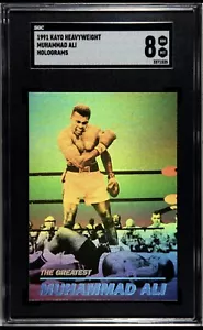 Muhammed Ali 1991 KAYO Boxing THE GREATEST Gold Hologram Card Graded SGC 8 NM - Picture 1 of 2