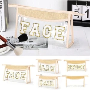 Large Capacity Cosmetic Bag Transparent Toiletry Storage Bag Makeup Bag Travel - Picture 1 of 6