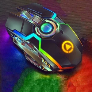 Kabelloses Gaming Maus Wiederaufladbar Leise Ergonomische 7 Keys LED RGB Backlit - Afbeelding 1 van 12