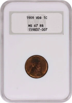 1909 VDB Lincoln Cent MS67RB NGC - Image 1 of 4
