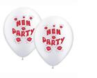 Pack 10 Hen Party  Balloons 12" Suitable For Air Or Helium Choice Colours