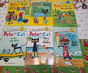 I CAN READ - 5 MY FIRST & LVL 1 - PETE THE CAT - JAMES DEAN - LOT OF 6 PB BOOKS - Picture 1 of 2
