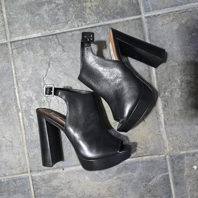 Zapatos de salón STEVE MADDEN plataforma tacón bloque 8M negro cersteno caprichoso brujo vampiro Foto 1 de 4