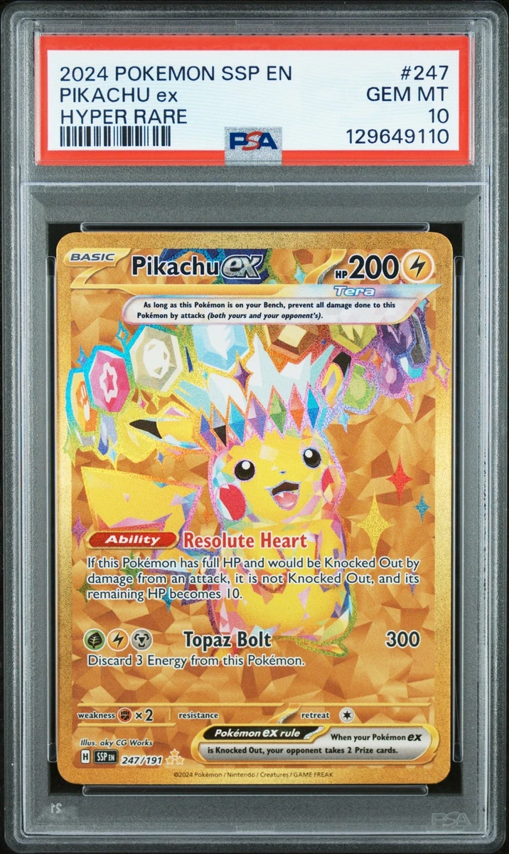 ポケモンカードゲーム 2024 Pikachu ex SPECIAL ART RARE PSA10 2024 Pokemon Pikachu EX SSP EN Special Illustration Rare PSA 10