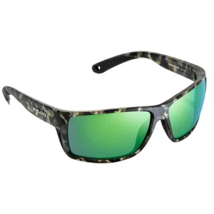 Bajio Bales Beach Sunglasses, Gray Camo Matte Frame, Green Mirror Glass Lens - Picture 1 of 3