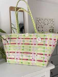 Over beck Friends Weave Basket Bayong Style Bag Shopper Beach Multi - Picture 1 of 8