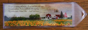 Leanin Tree - Bookmark -SUNFLOWER FIELD, FARM, RED BARNS, Country, Lori Deiter - Picture 1 of 1