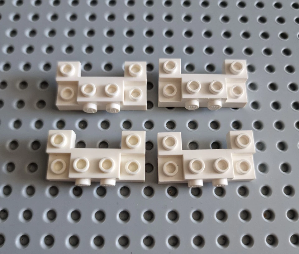 LEGO Konverter Kotflügel Winkelstein Stoßstange 4 Stück 2x4 1x4 weiß 52038 A029 - Bild 1 von 1