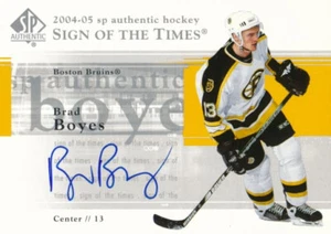 2004-05 SP Authentic SIGN OF THE TIMES #BB BRAD BOYS - Boston Bruins - Picture 1 of 1