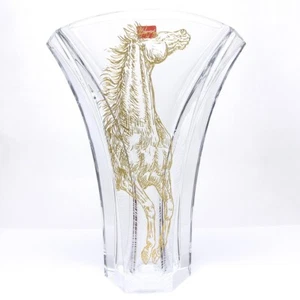 Baccarat Ginko Apollo Zodiac Crystal Grass 9.05” Tall Flower Vase horse - Picture 1 of 2