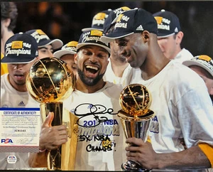 DEREK FISHER SIGNED 11X14 PHOTO WITH KOBE BRYANT "5X NBA CHAMPS" INSCRIP PSA ITP - Picture 1 of 4