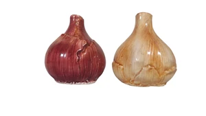 Dept 56 Red Onion Pepper and Yellow Onion Salt Shakers Vintage - Picture 1 of 7