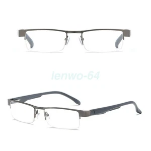 AUS Metal Presbyopia Glasses Half Frame Elderly Square Reading GlassesHOT - Picture 1 of 14