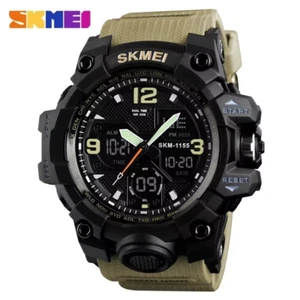 1155B Sport Men Military Digital Watches Sport Watch 5Bar Waterproof Dual  - Picture 1 of 26
