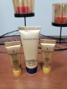 ELIZABETH ARDEN CERAMIDE MOISTURE NETWORK NIGHT CREAN & 2 EYE DAY CREAM - Picture 1 of 3